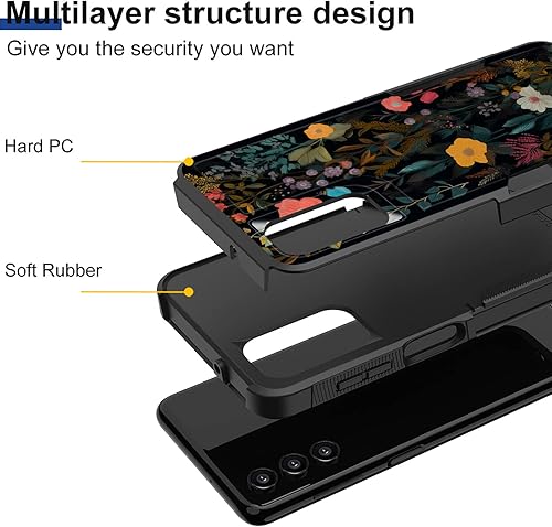 Miniatura 2 de Funda para Galaxy A13 5G, doble capa híbrida de servicio pesado resistente resistente a prueba de golpes de PC duro + funda protectora de silicona