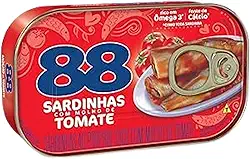 SARDINHAS AO PROPRIO SUCO COM MOLHO DE TOMATE 50 X 125 GR - 88