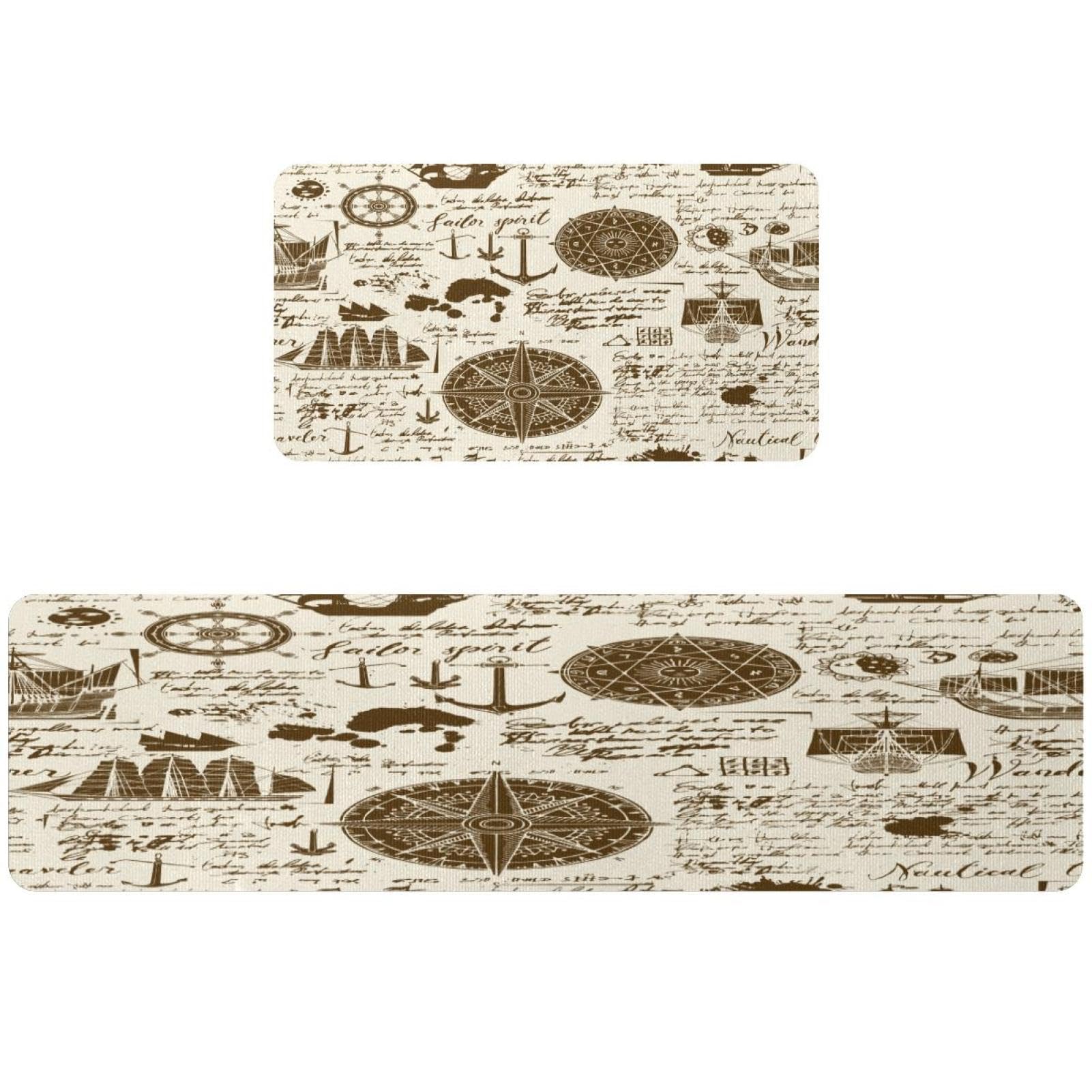Tapis de cuisine vintage lot de 2 anti-glisse et absorbant pour éviter les taches de cuisine