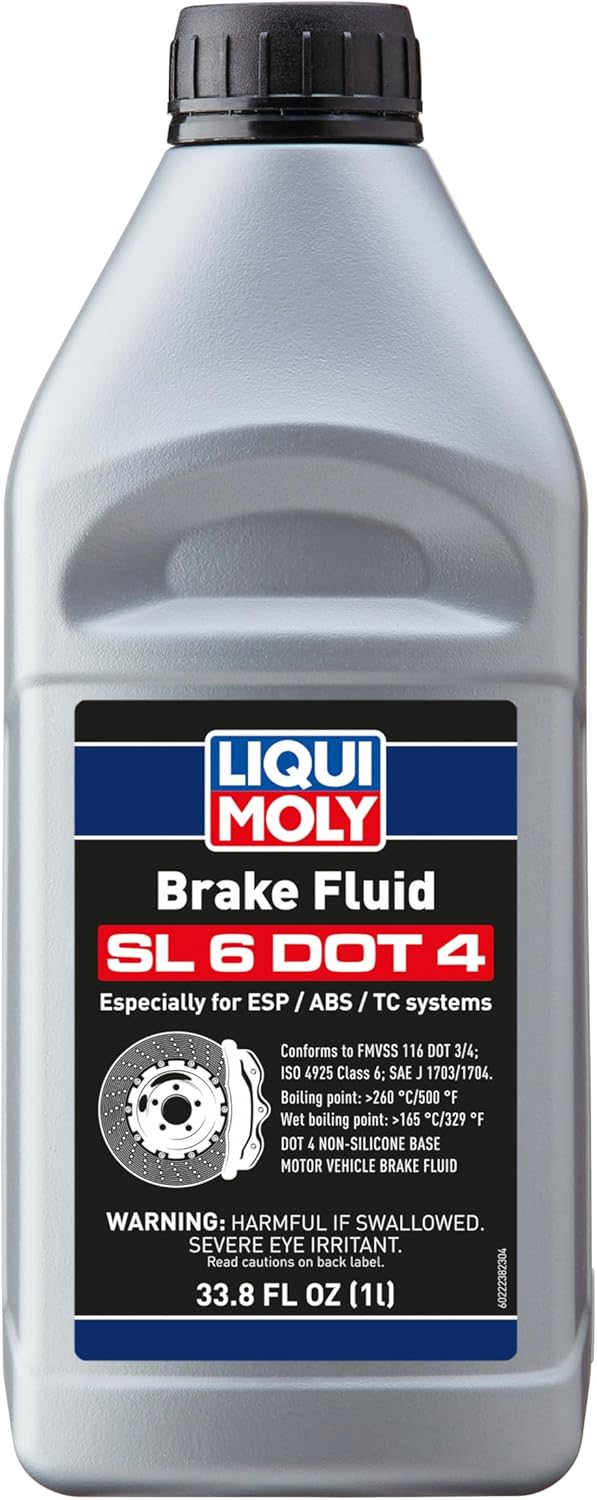 Liqui Moly SL6 DOT 4 Brake Fluid 1 Liter - High Boiling Point, Superior Thermal Stability & Lubrication