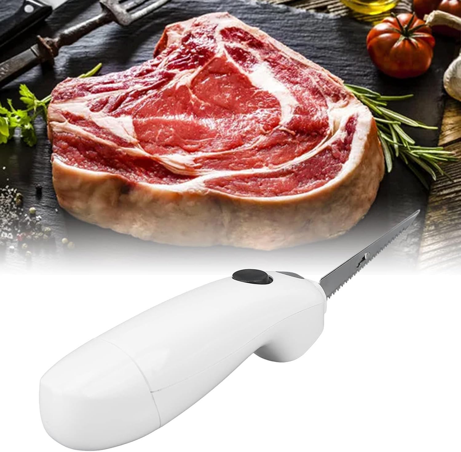 Reciprocating Electric Knife Ergonomic Handle, Stainless Steel