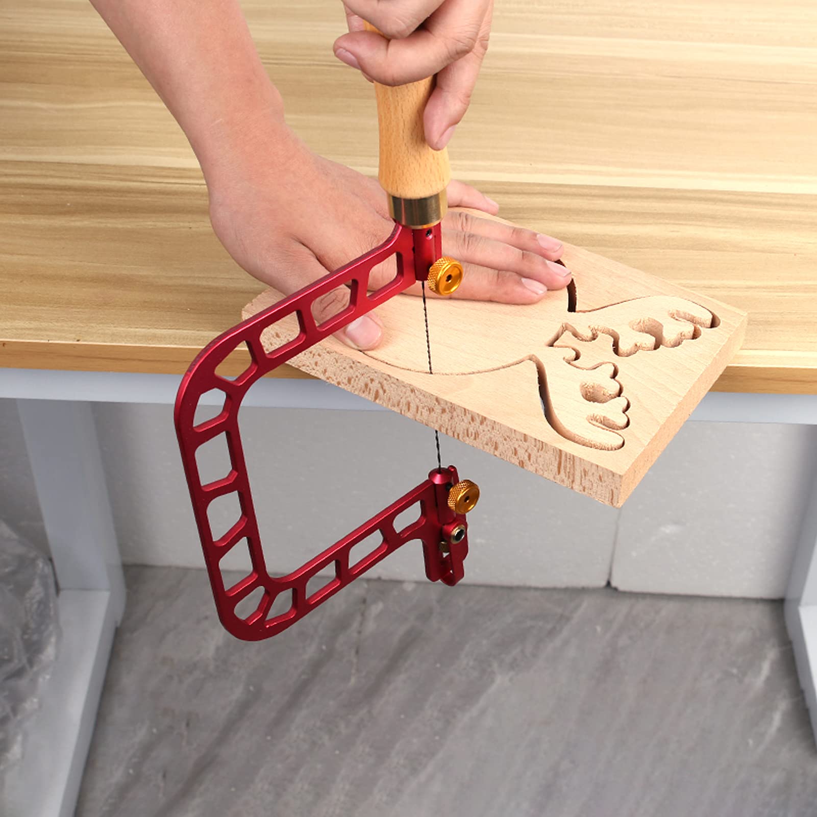 Laubsäge 3 Zoll Bügelsäge Dekupiersäge Bogensäge Drahtsäge Handsäge für Holz Metall Schmuckherstellung