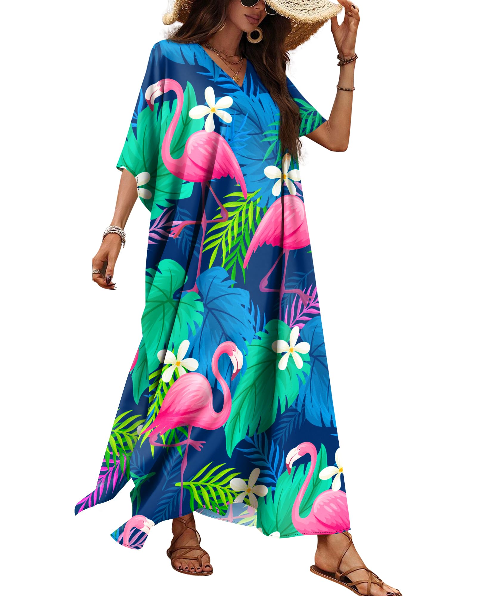Kaftan Dresses for Women Plus Size Bathing Suit Cover Up Long Swimsuit Coverup Swim Summer Beach Caftans Loungewear-image-41