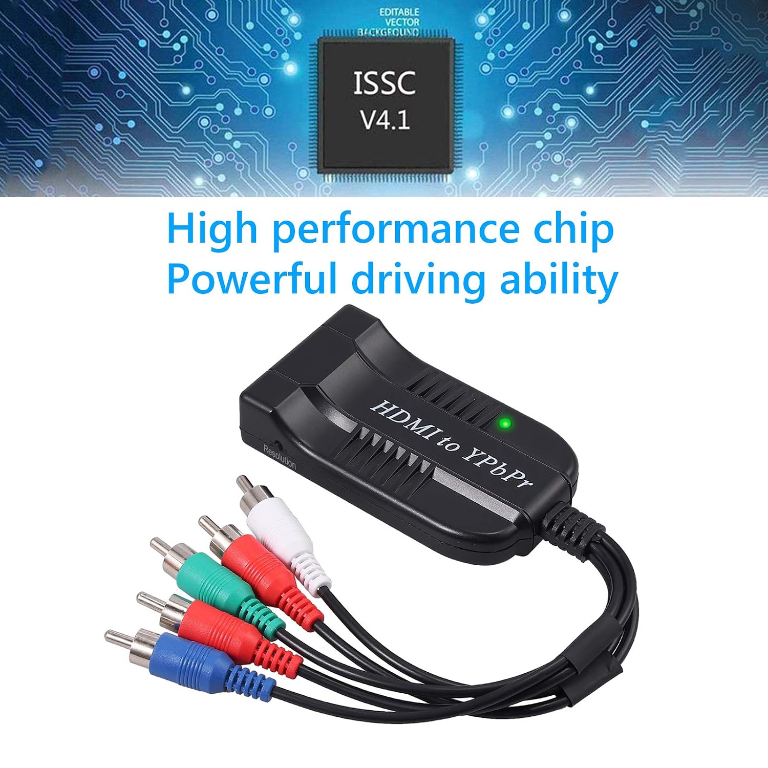 eSynic HDMI to YPbPr Converter HDMI to Component Converter HDMI to RCA RGB YPbPr Male Scaler Support 720P/1080P for TVBOX VHS VCR DVD Recorders HDMI to RGB Adapter(Not Component to HDMI Converter)