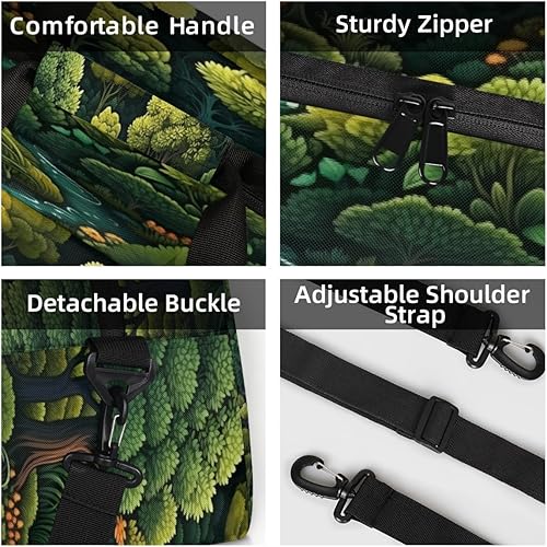Miniatura 4 de Travel Duffle Bag, Waterproof Weekender Overnight Bags for Women Men Forest Lightweight Carry on Duffle Gym Bag for Travel, Sports, Fitness, Workout