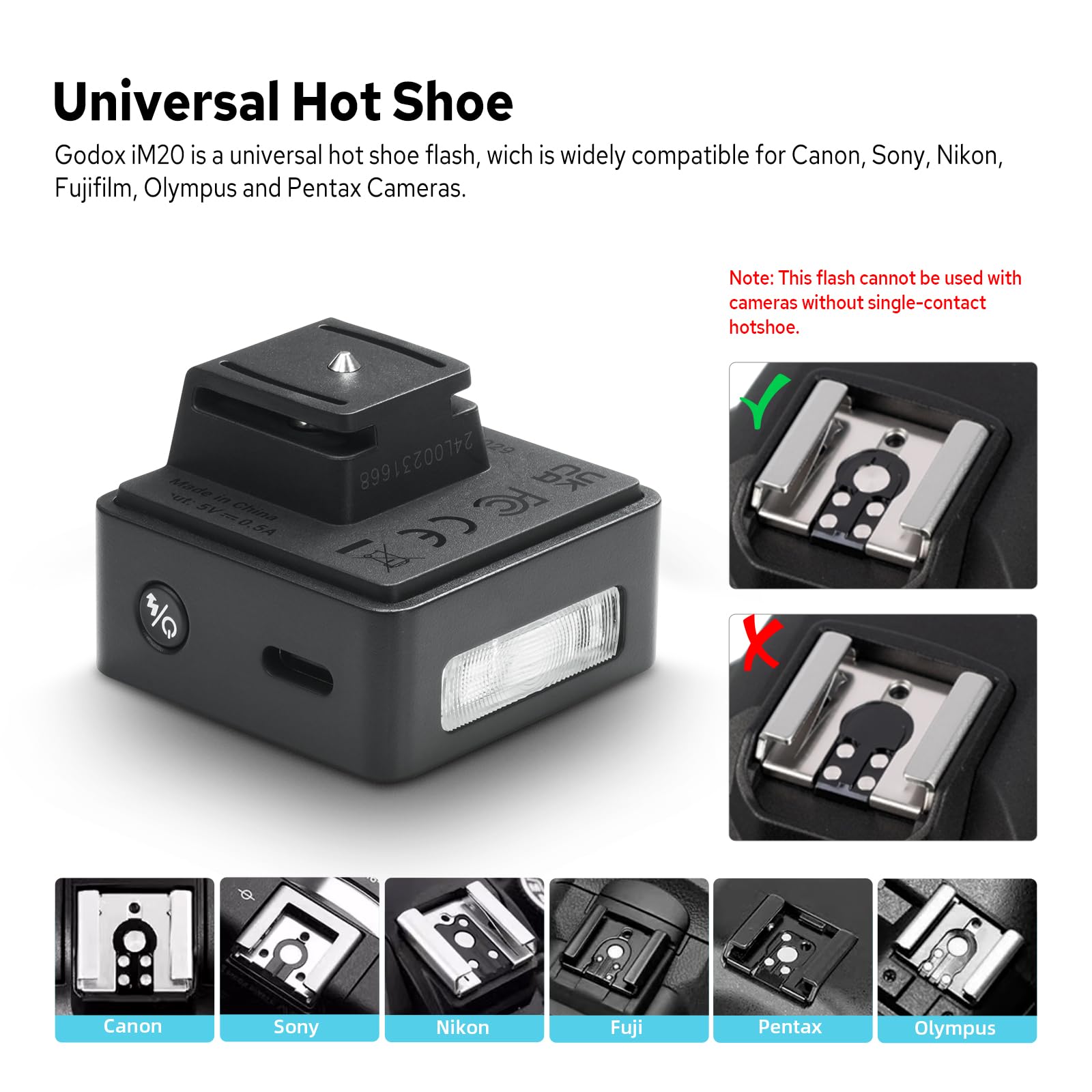 Godox iM22 Camera Flash Mini Flash with 470mAh Battery 440 Full-Power Flash 5 Godox iM22 Camera Flash Mini Flash with 470mAh Battery 440 Full-Power Flash 5