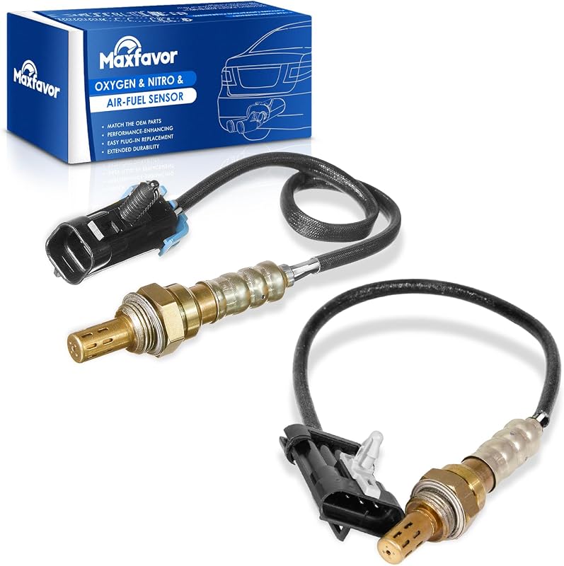 Sensor de oxigênio O2 Maxfavor 234-4018 e 234-4012 para Chevy, GMC e Cadillac – Conjunto com 2 unidades