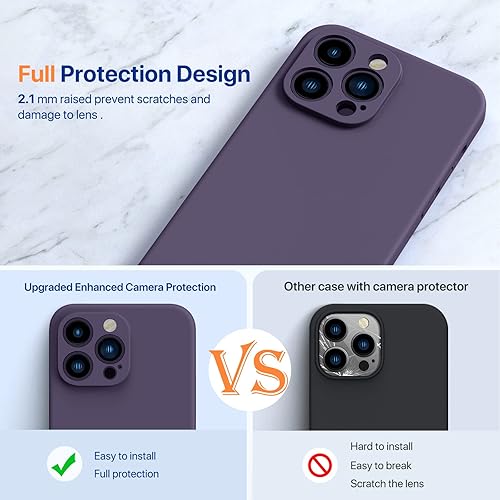 Miniatura 1009 de Miracase - Funda diseñada para iPhone 11 con protector de pantalla, funda de goma de silicona líquida, protección total contra caídas y a prueba