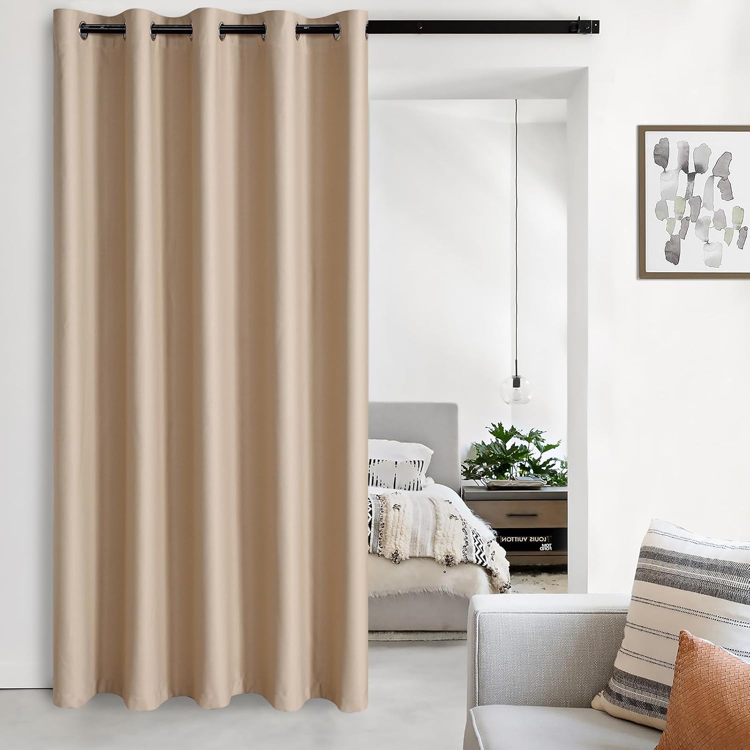 Amazon.com: JIUZHEN Blackout Curtains for Bedroom, Sliding Glass Door ...