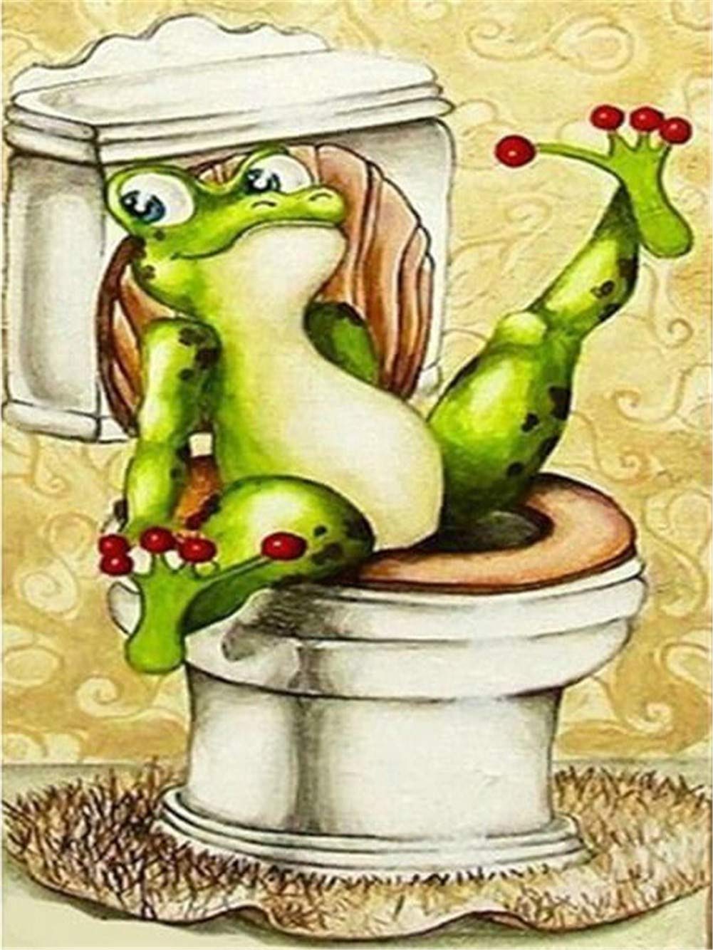 Peinture diamant grenouille pour soulager le stress des adultes via les loisirs créatifs 5D