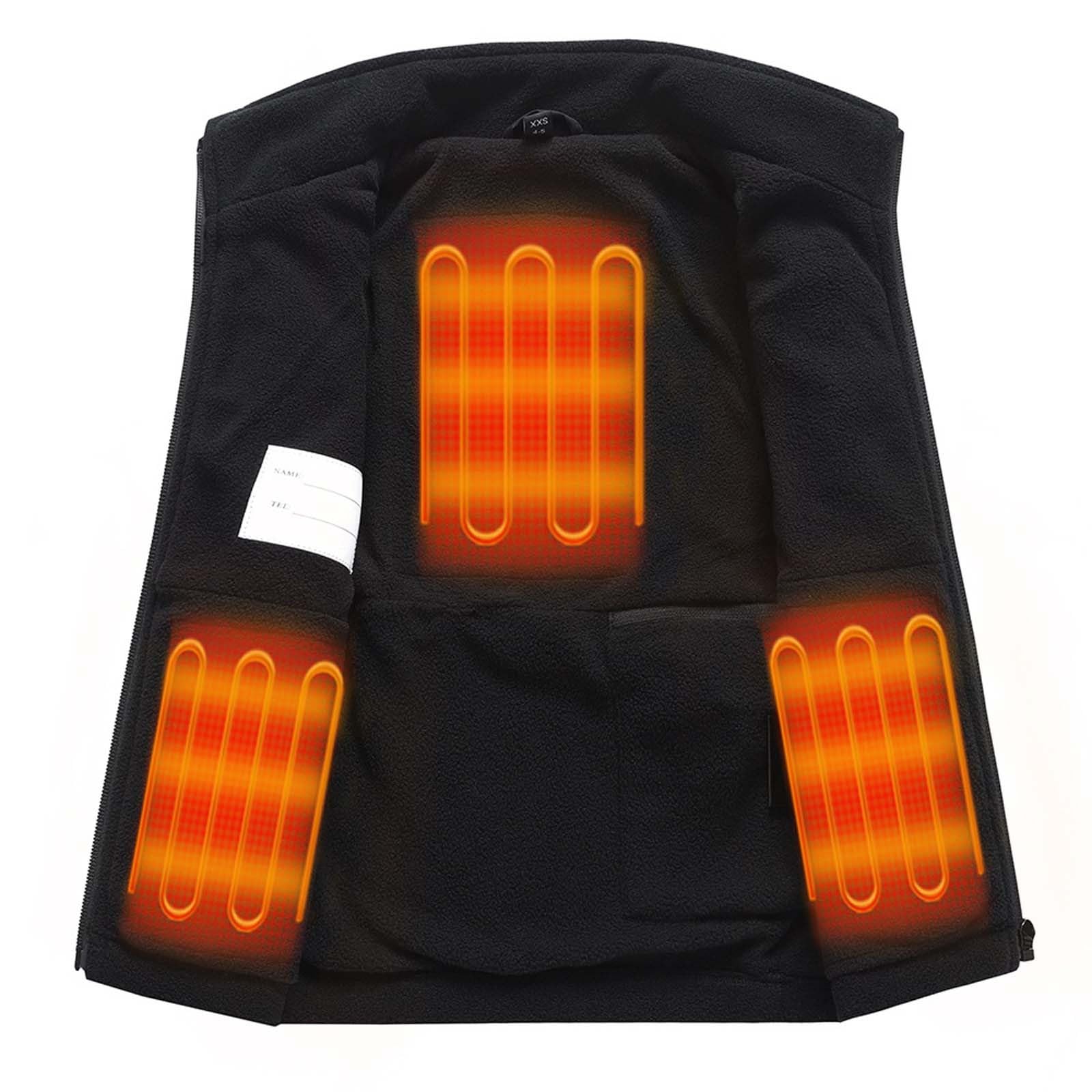 Gilet chauffant en polaire pour filles et garçons avec charge USB, batterie rechargeable, veste chaude doublée en polaire pour enfants, activités de plein air d'hiver