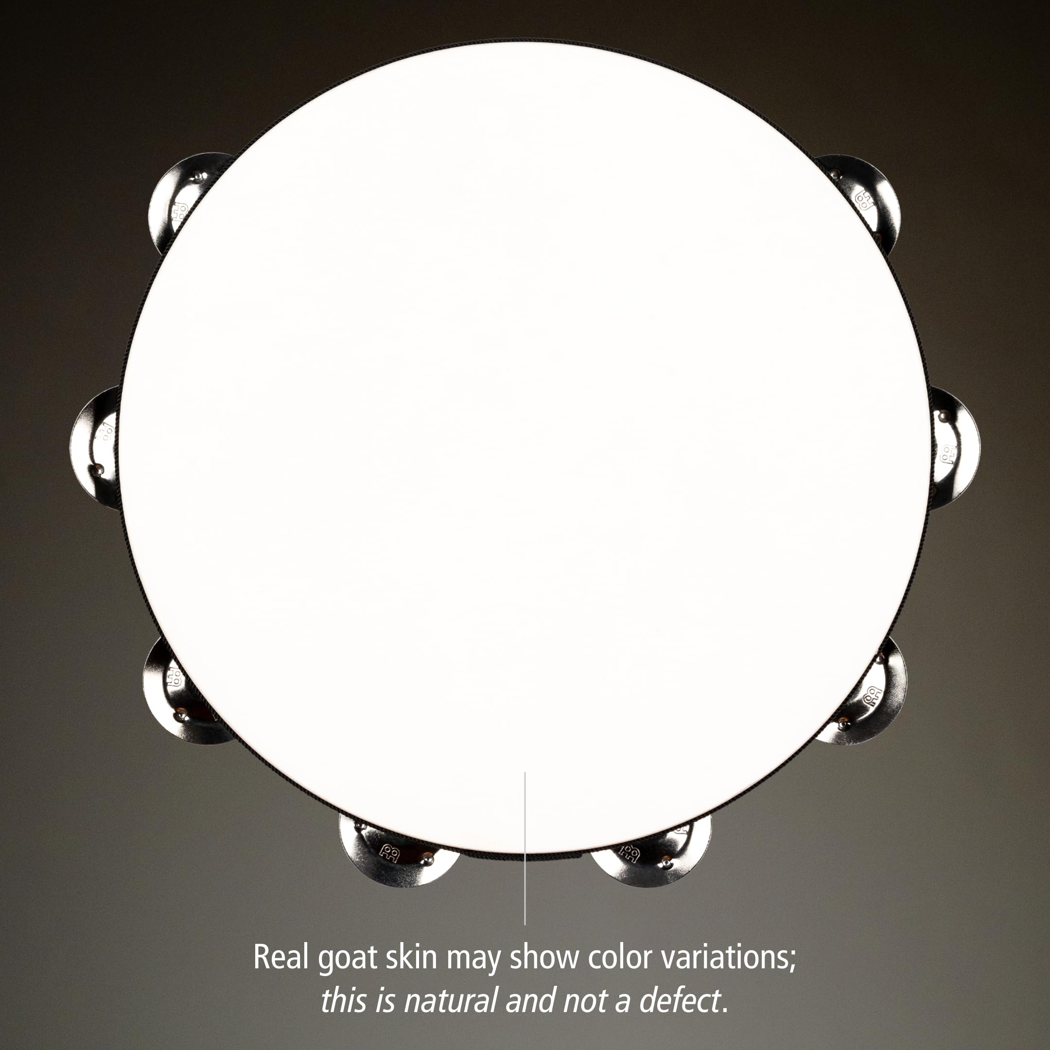 MEINL Percussion Traditional Headed Wood Tambourine - 2 rows, Nogal Marrón, TAH2WB