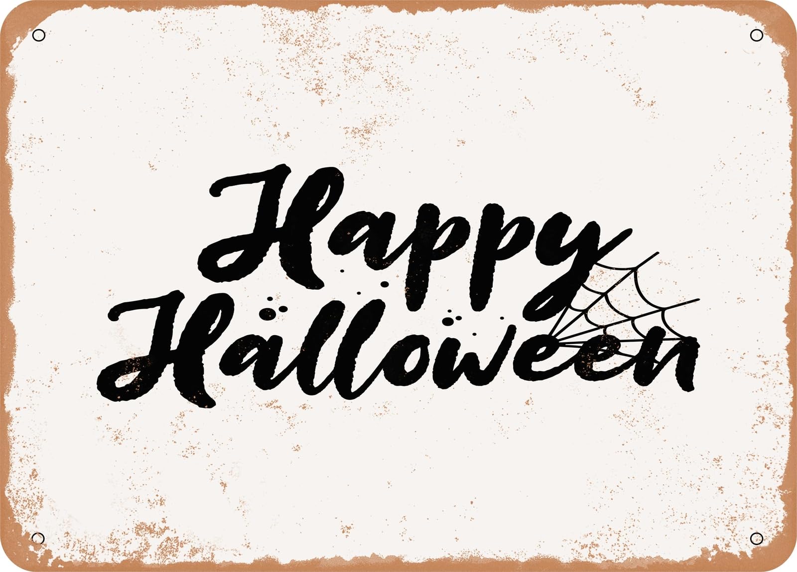 Miaomansenstore Metal Sign - Happy Halloween - 9 - Vintage Look Sign Home Decor