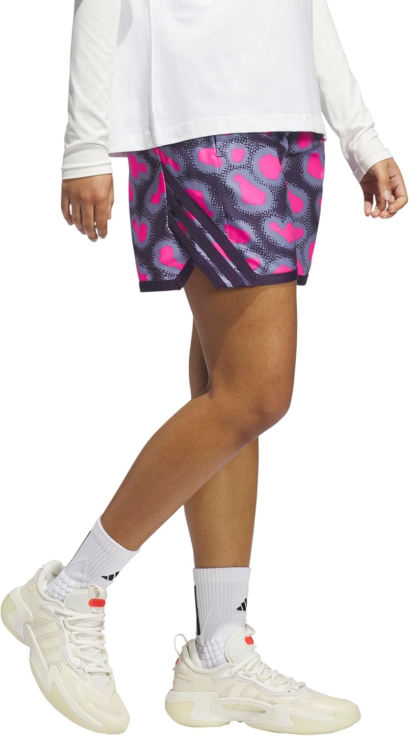 Adidas Womens Crazylite Geode Camouflage All Over Printed Basketball Shorts - Image 3