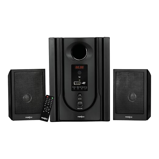 FRONTECH 2.1 Channel Speaker System Bluetooth 5.0-40W Output, USB BT FM Support LED Display, (3365 - Black)