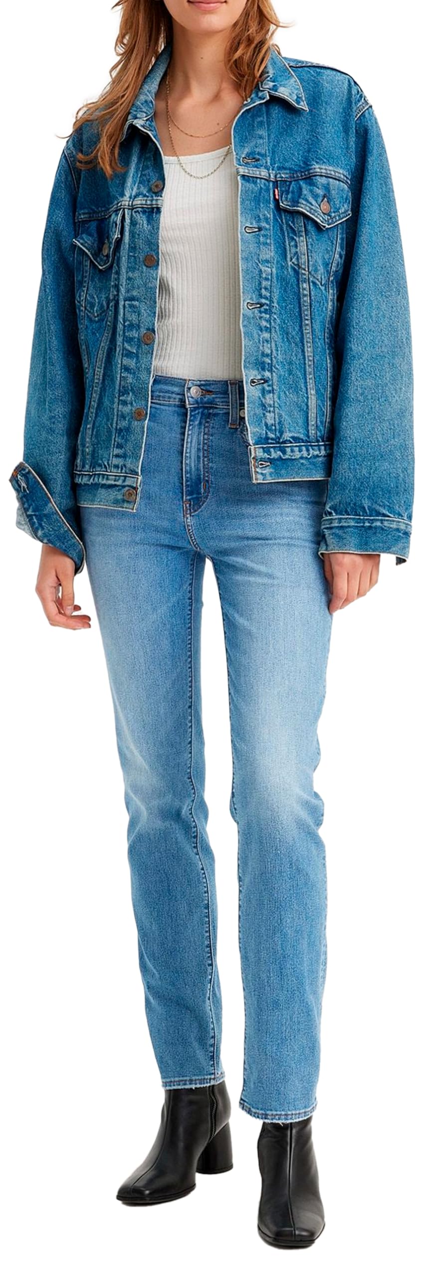 Levi's 724 High Rise Straight, Jeans Donna, Cool Journey, 27W / 30L