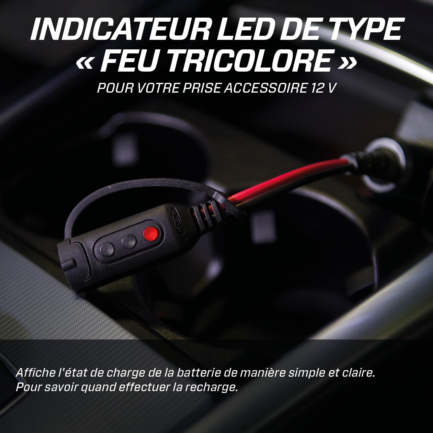 CTEK MXS 5.0, Ładowarka 12V Z Wbudowaną Kompensacją Temperatury, Trybem AGM & CTEK COMFORT INDICATOR CIG PLUG - Wskaźnik LED pokazujący poziom naładowania
