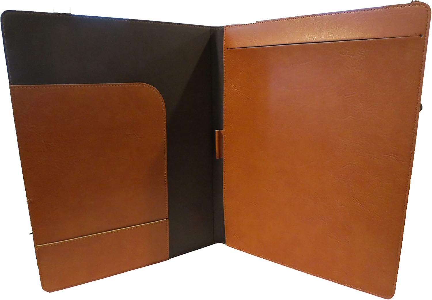 Fiorentina Leather Portfolio, Cognac with Dark Brown Interior