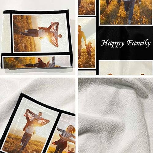 Miniatura 4 de CASECOCO Manta de Navidad personalizada con foto conmemorativa, manta de regalo para la mejor familia, manta de forro polar, regalo para niños,