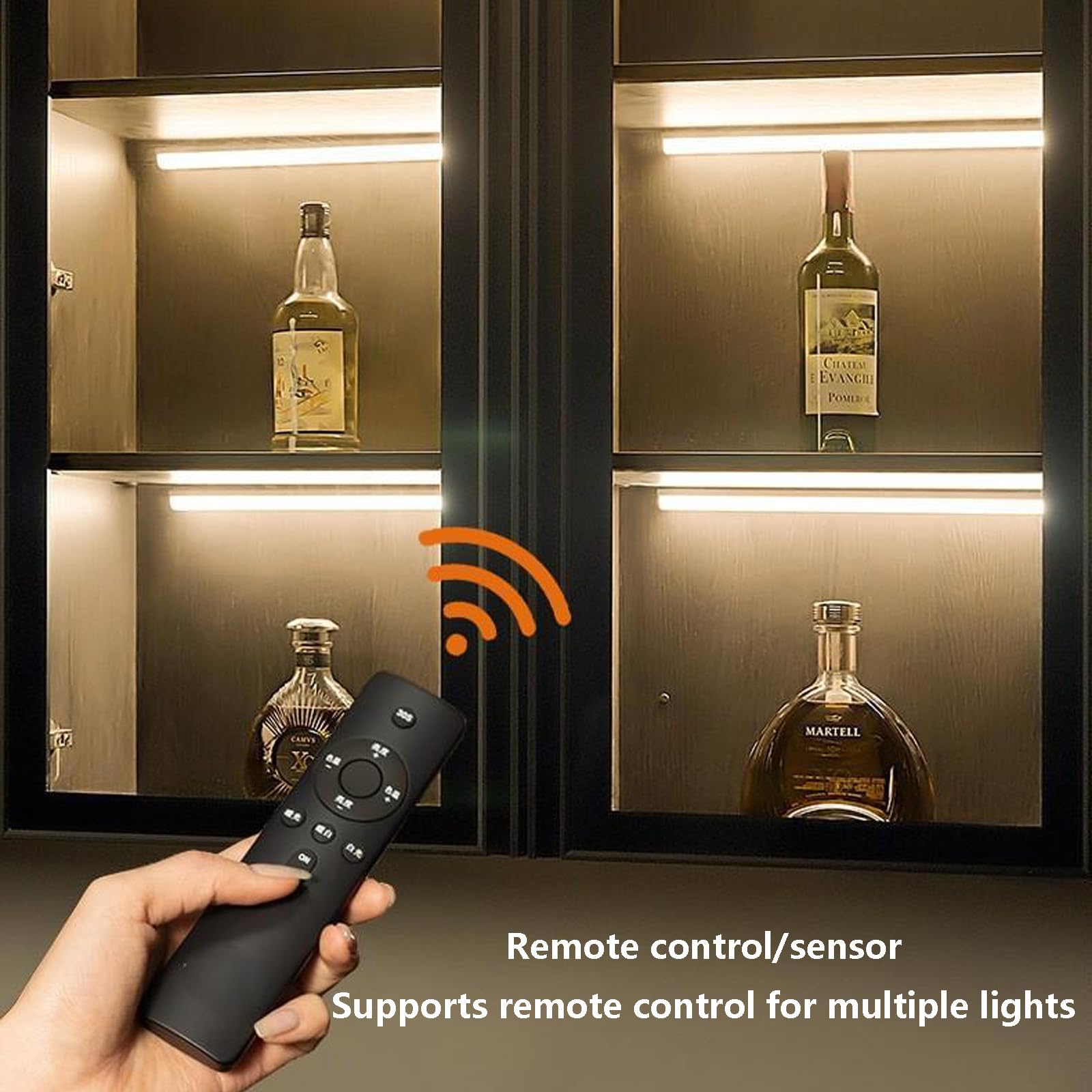 LED Wandlampe Akku Wandleuchte mit Fernbedienung Wandbeleuchtung Dimmbare 2700K/4500K/6500K Wandleuchten Aufladbar USB für Kleiderschrank Küchen Schlafzimmer (Weiß,80cm)