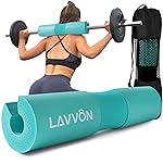 Squat Pad - Foam Barbell Pad for Squats Cushion, Lunges & Bar Padding for Hip Thrusts - Standard Weight Bar Pad - Provides Cushion to Neck and Shoulders While Training (light blue)