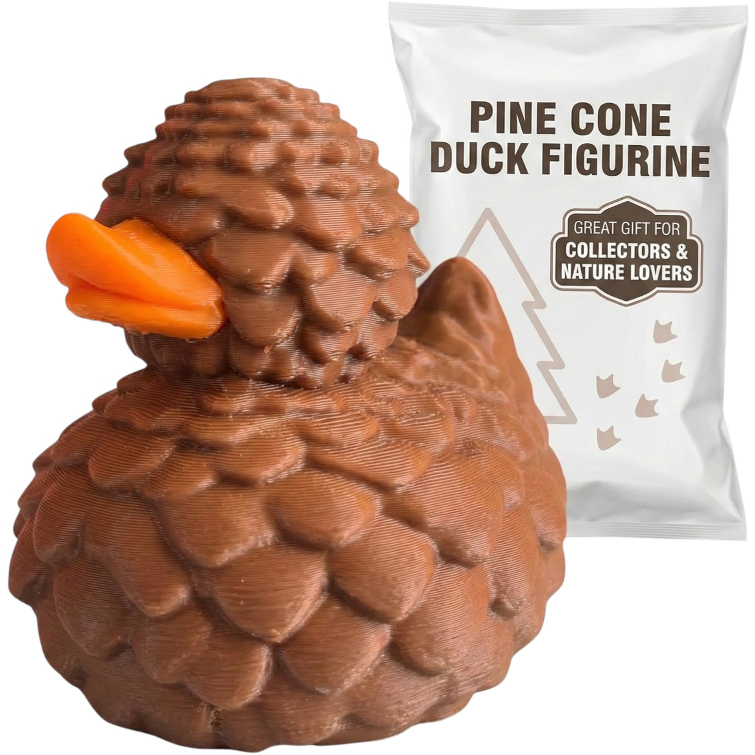 Amazon.com: Pine Cone Duck Figurine - Unique Rubber Duck