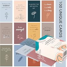 100 Affirmation Cards for Women and Men With 150+ Thought-Provoking Questions, Unique Affirmation cards for stress Relief, Meditation and Self Care Gift For Women and Men.