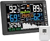 Estación meteorológica inalámbrica Urageuxy con termómetro interior y exterior, reloj atómico, pantalla a color grande de 8.3", monitor de presión barométrica, pronóstico, alcance de 328 pies para hogar, patio, RV, garaje 1