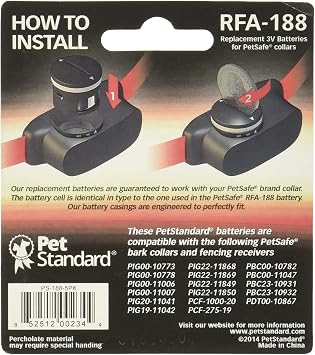 PetSafe Compatible RFA-188 Replacement Batteries (5-Pack)