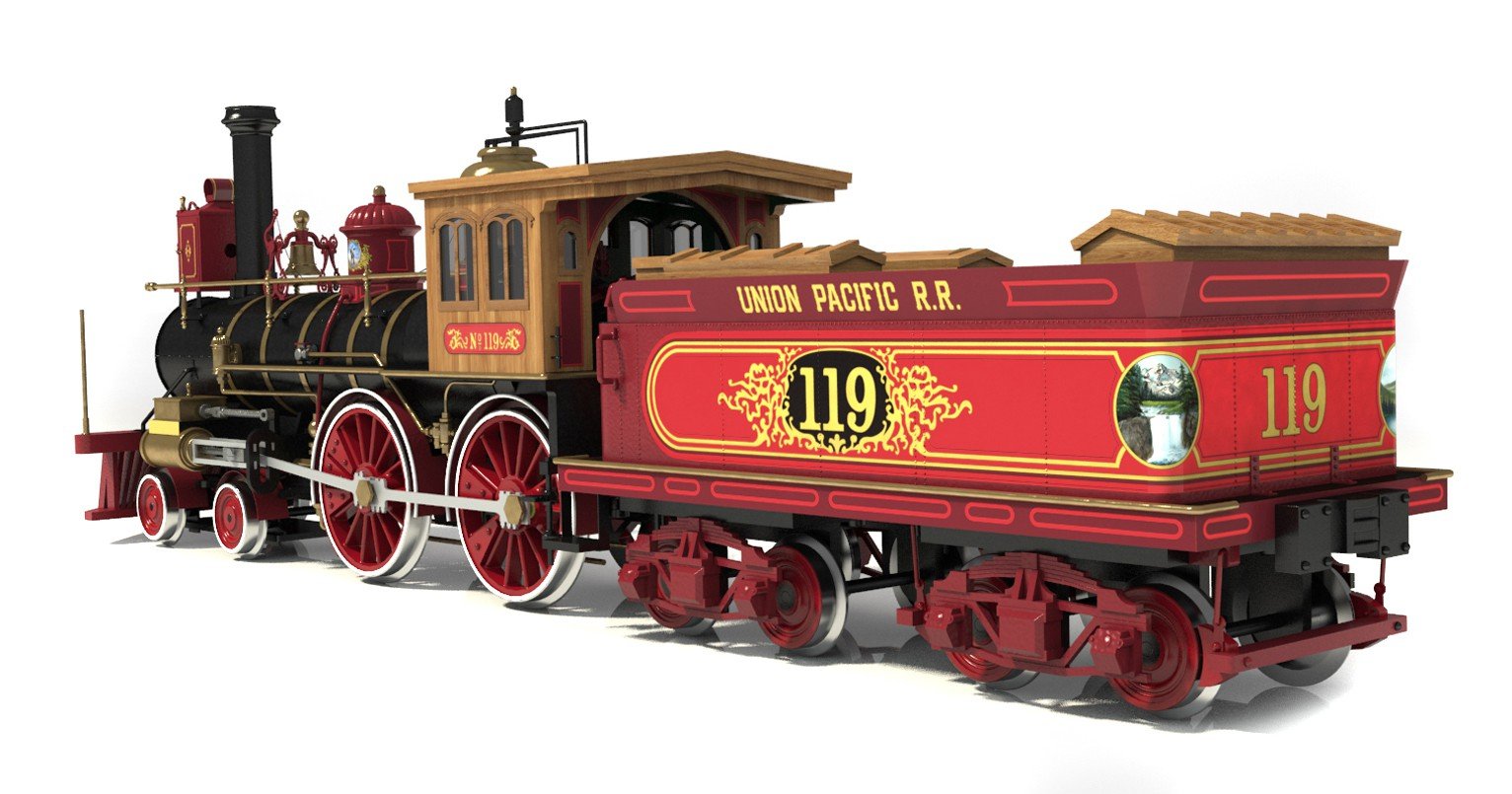Occre Rogers Union Pacific 119 Wild West Locomotive 1:32 Scale Model Train Kit