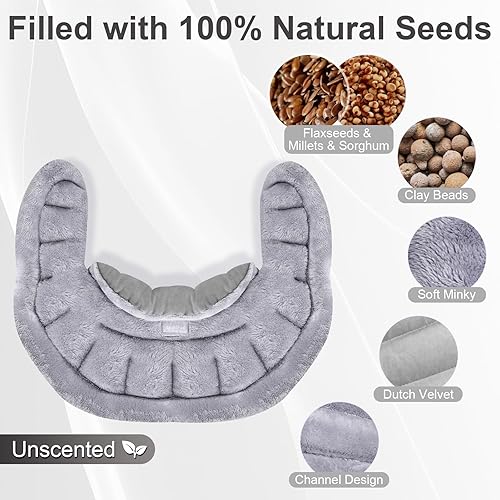Miniatura 3 de SuzziPad Almohadilla térmica para el cuello en microondas para aliviar el dolor de cuello, almohadillas térmicas de hombro para dolor crónico de