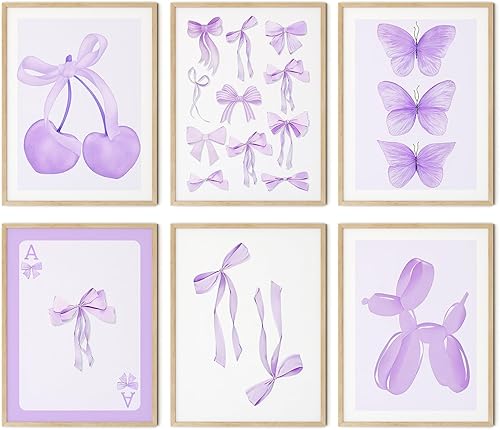 Miniatura 10 de Arte de pared de galería estética de color morado, impresiones en lienzo retro de moda, pinturas de cartas, collage de imágenes artísticas, Pósters