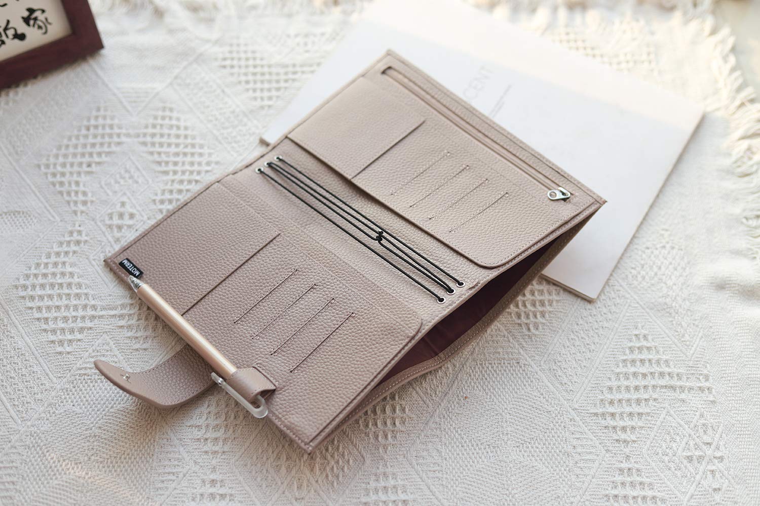 Moterm Companion Traveler's Quaderno Cover - Design migliorato con tasca posteriore (Dimensioni standard, Grigio/silice)