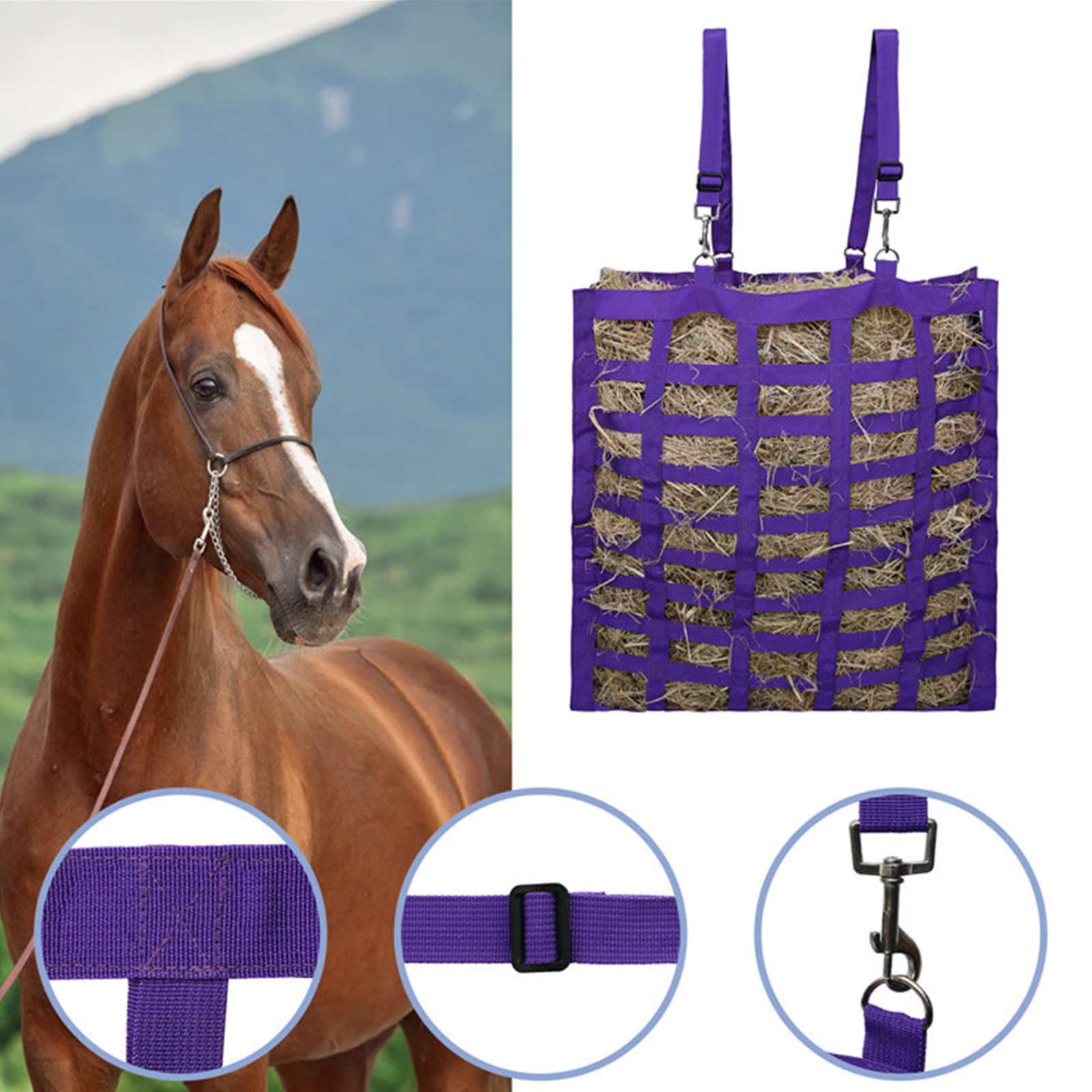 BARN & STABLE Heusack Für Pferde & Ziegen – Mit Clips, Atmungsaktiv, Robust