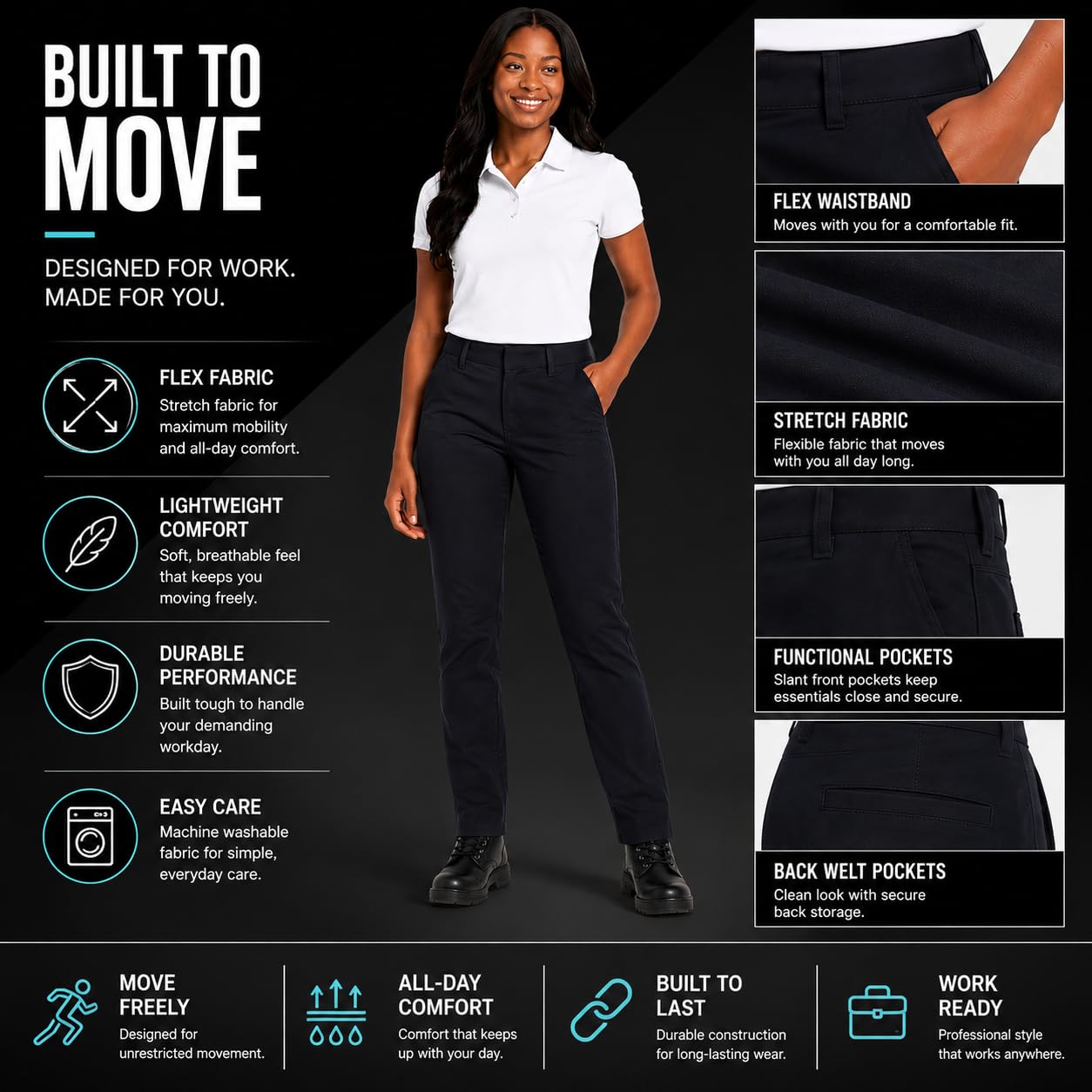 Dickies Damen Hose Women's Flex Slim Fit Pants