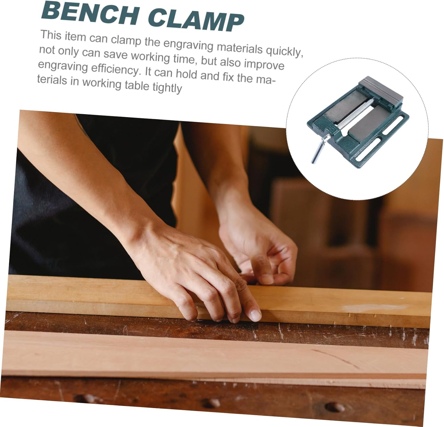 5 Inch Adjustable Drill Press Vise Cast Iron Table Vise for Woodworking and Drilling Heavy-Duty Bench Clamp 1-Piece Design Suitable for Milling Machines