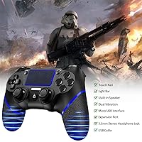 Vista 4 de Upgraded Wireless Controller for Ps4 Gamepad Compatible with Ps4/Pro/Slim/Windows PC,Joystick for PS4 with Touchpad/Stereo Headphone Jack/Six-axis