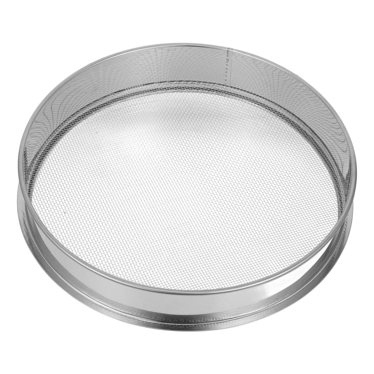SHINEOFI Tamis à Sol en Acier Inoxydable Tamis Rond 30 Cm Diamètre Maille 2 Mm Outil de Tamisage pour Sol et Compost pour Jardinage et Rempotage