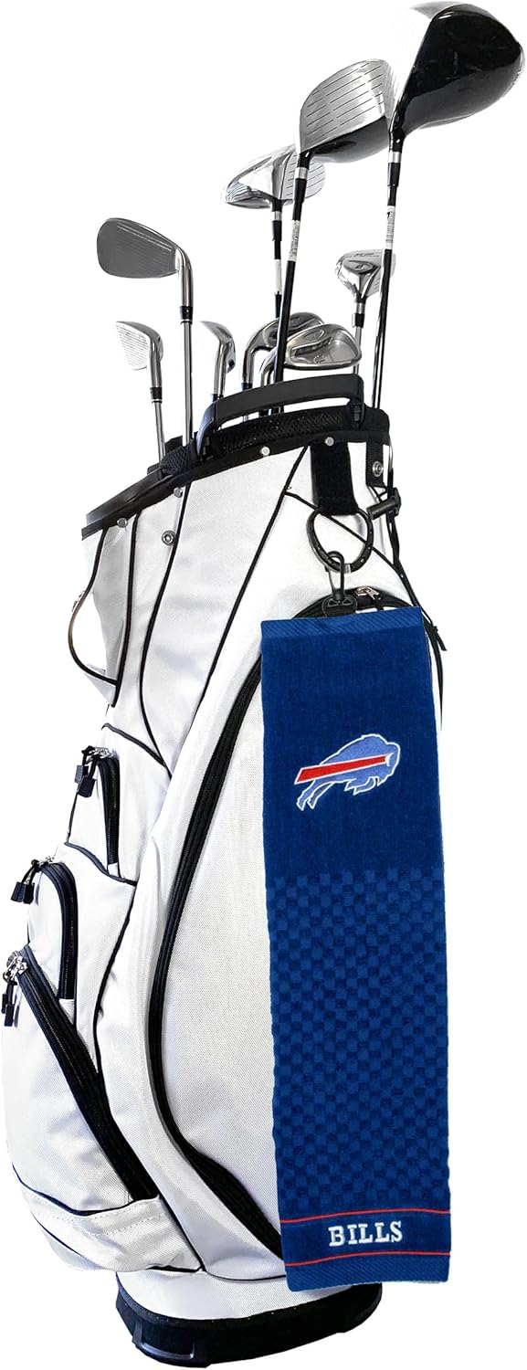 Team Golf NFL Embroidered Golf Towel, Checkered Scrubber Design, Embroidered Logo