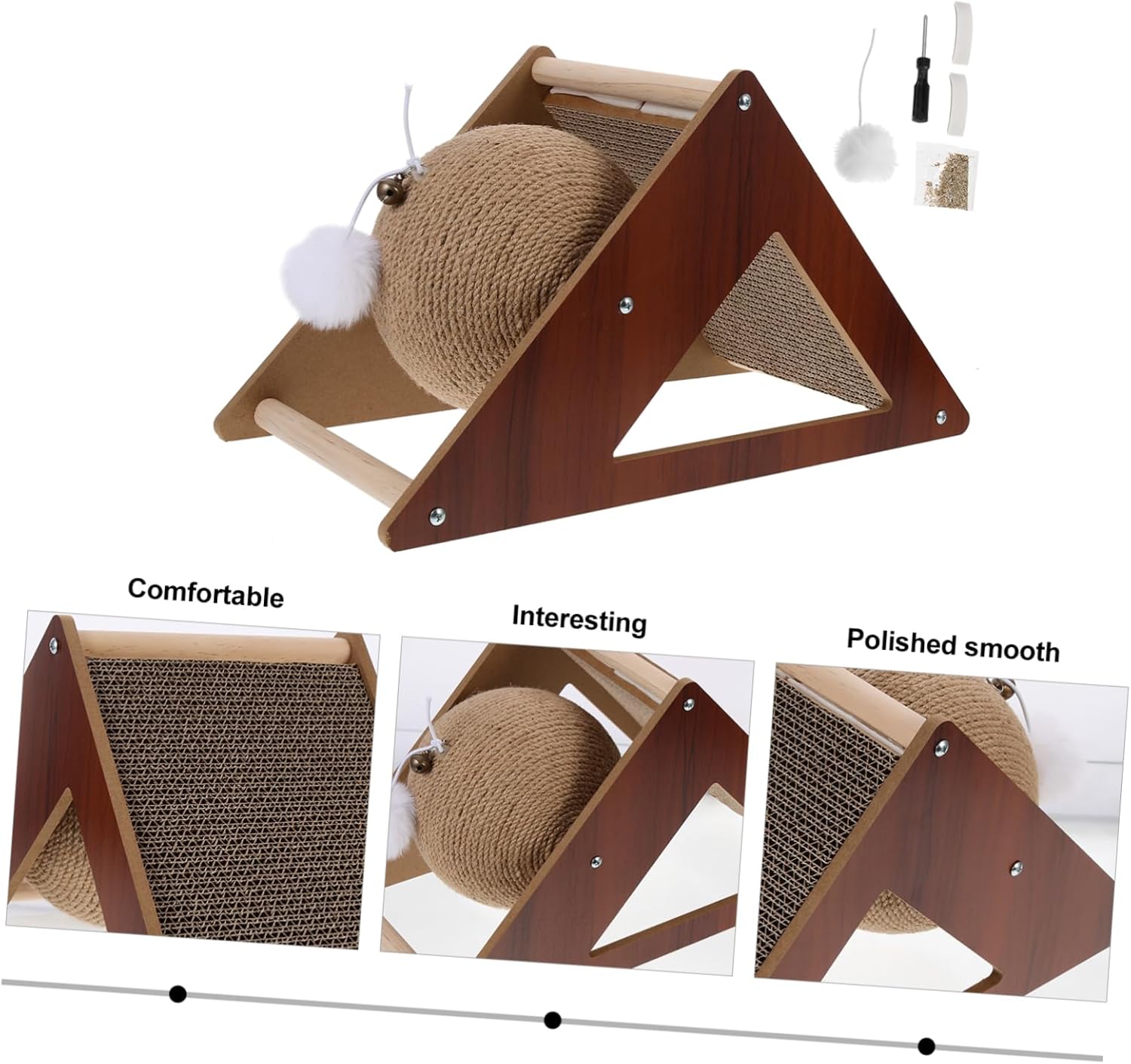 Wear-Resistant Cat Scratching Board Creative Kitten Relief Toy for Home Use Stand-up Design Helps Prevent Furniture Damage for Indoor Cats