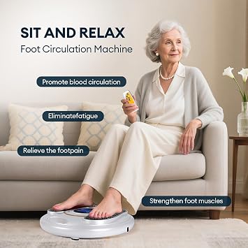 Circulation Booster for Feet and Legs, Foot Massage Machine with 25 Modes & 99 Intensity Levels for Custom Comfort, Heated+Red Light Design for Relaxing, an Excellent Gift for Women or Men