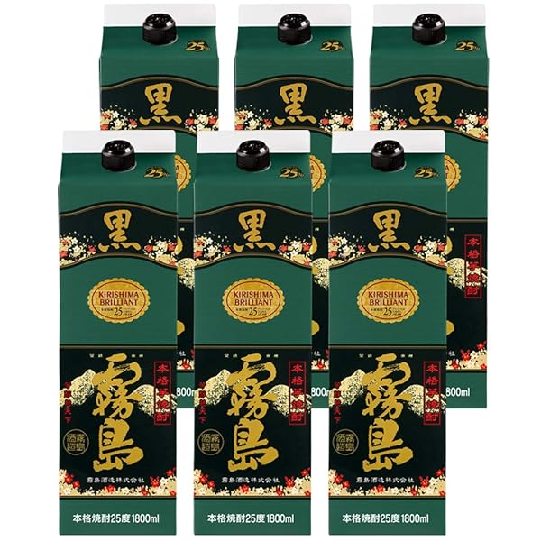 霧島酒造 黒霧島 パック 芋 25度 [ 焼酎 宮崎県 1800ml×6本 ]