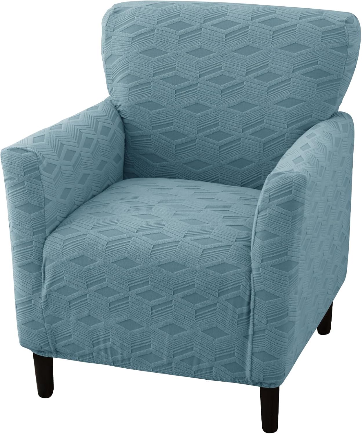 LiveGo Stretch Banquet Armchair Covers, Soft Jacquard Accent Chair Cover with Arms, Armchair Slipcovers Furniture Protector Machine Washable for Living Room Office Reception Reading Chair Sofa