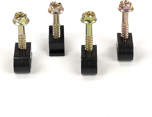 Miniatura 2 de THE CIMPLE CO Anclajes cónicos de plástico acanalado y clips de tornillo de cable negro para hormigón, estuco, ladrillo, paneles de yeso y