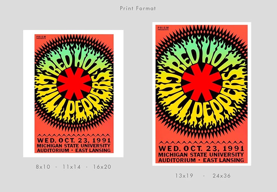 Red Hot Chili Peppers ポスター Red Hot Chili Peppers Poster Pacific Coliseum 1996 Litho