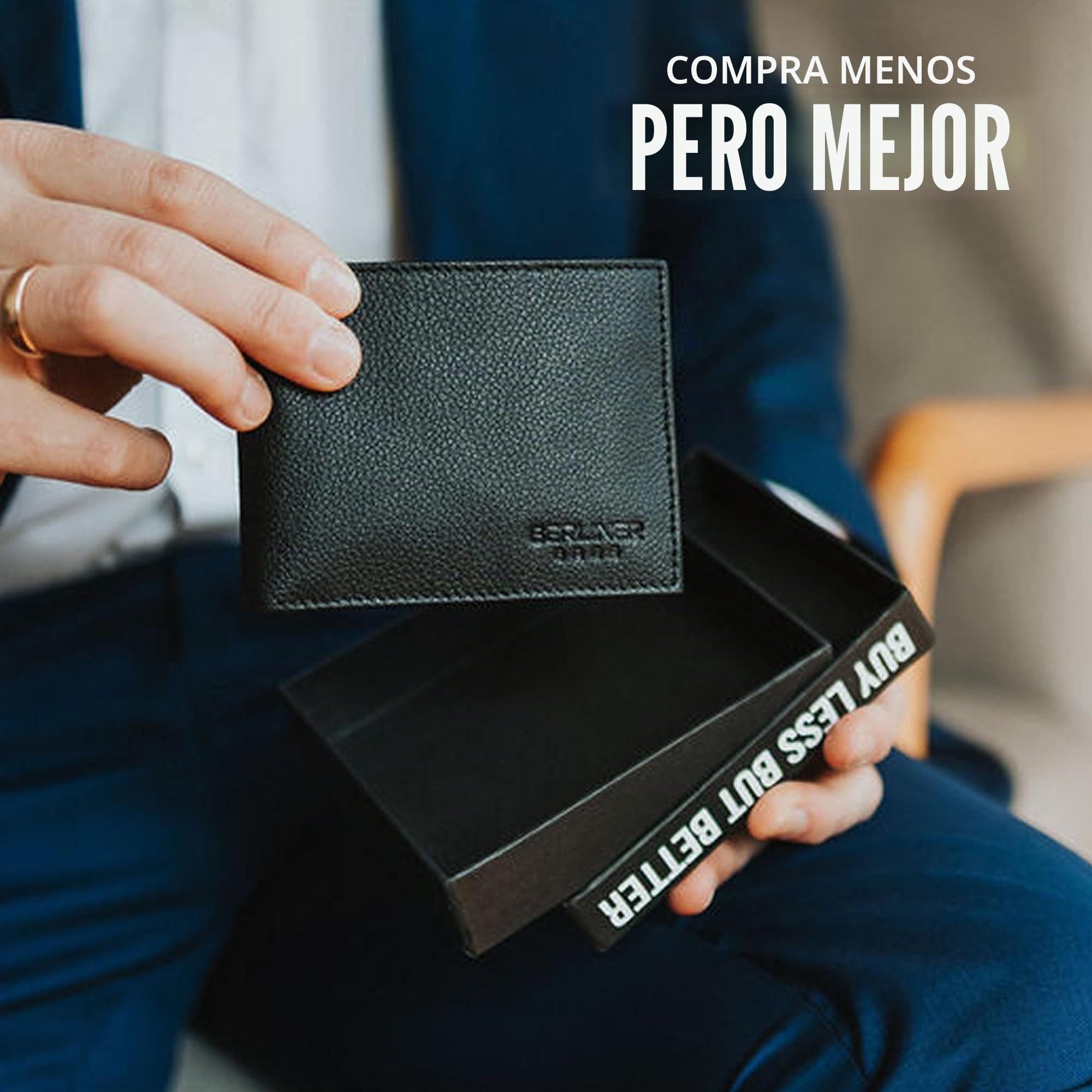 Berliner Bags Peter Cartera de Piel Auténtica Hombre con 8 Tarjetas y RFID