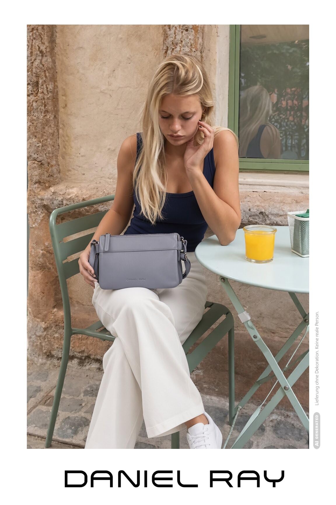 Handtasche Leder klein Damen Crossbody Schultertasche Portpirie 1617 +e