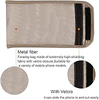 Vista 7 de Faraday - Bolsa antiradiación para teléfono celular compatible con iPhone 12 Pro, funda de bloqueo de señal de seguridad, protección EMF 5G, RF