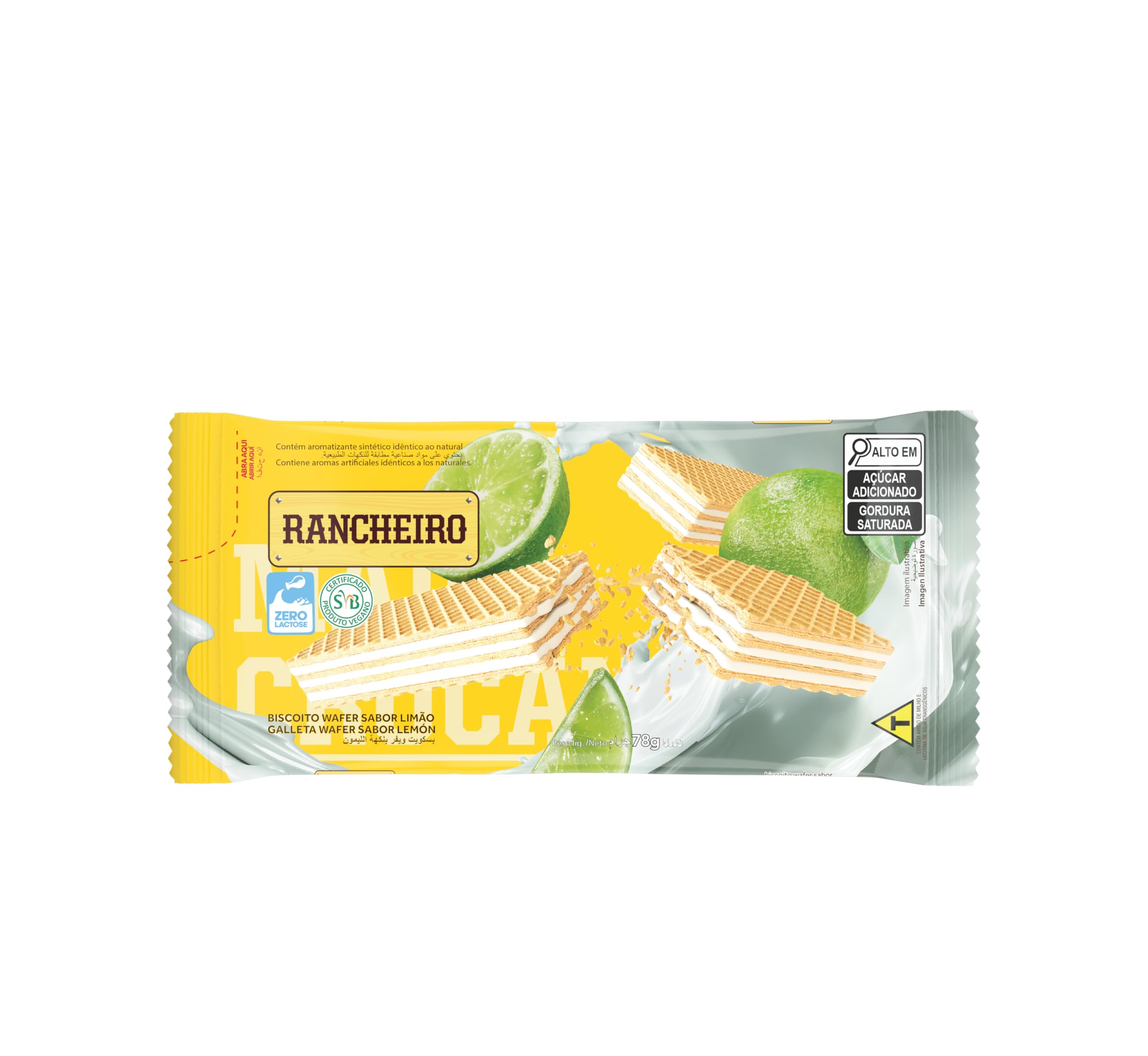 Wafer Rancheiro 78g Limão