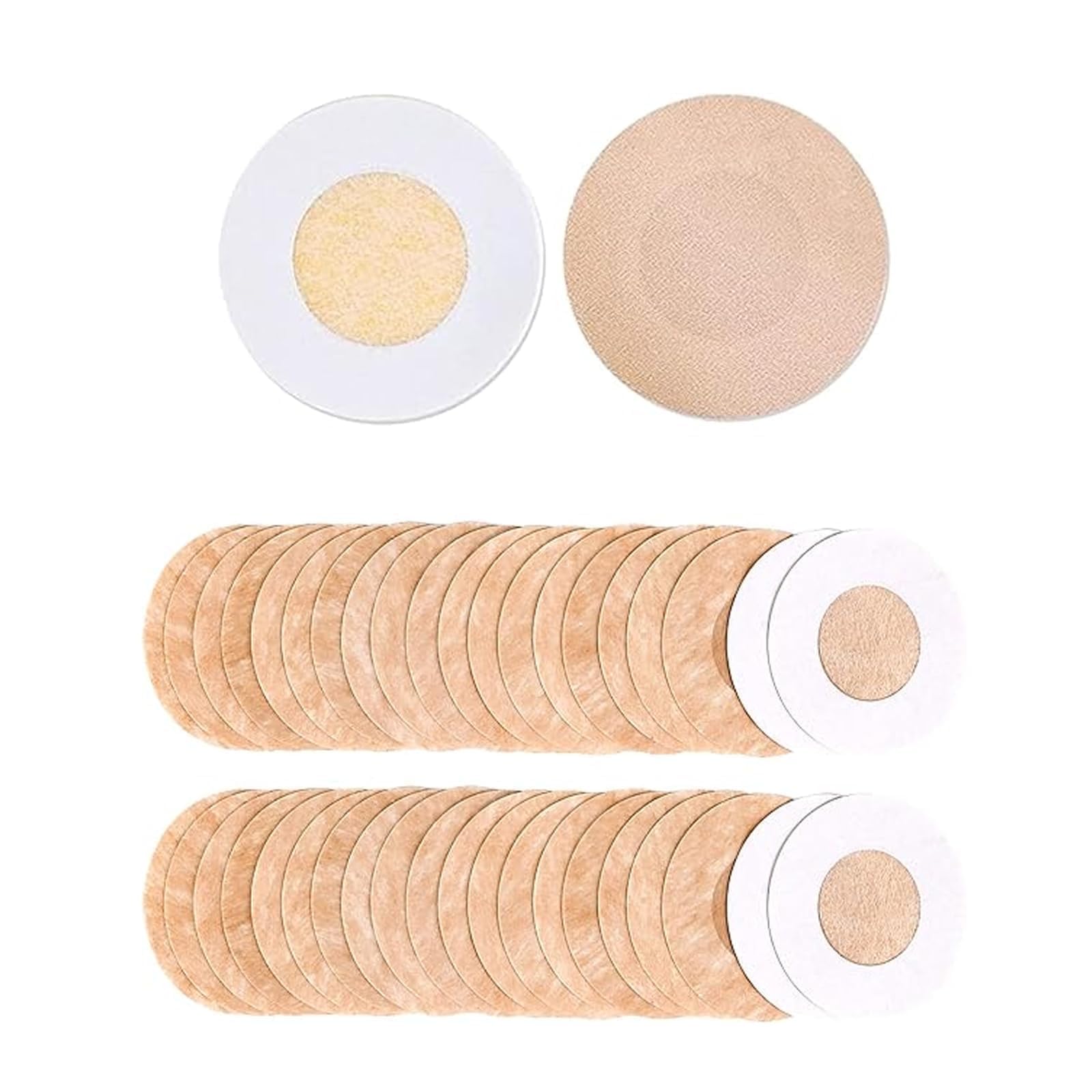 Oonoywoo Unisex Yellow 40Pcs Nipple Covers, Disposable Nipple Pasties, Self Adhesive Invisible Nipple Breast Cove, Petal Pasties For Women